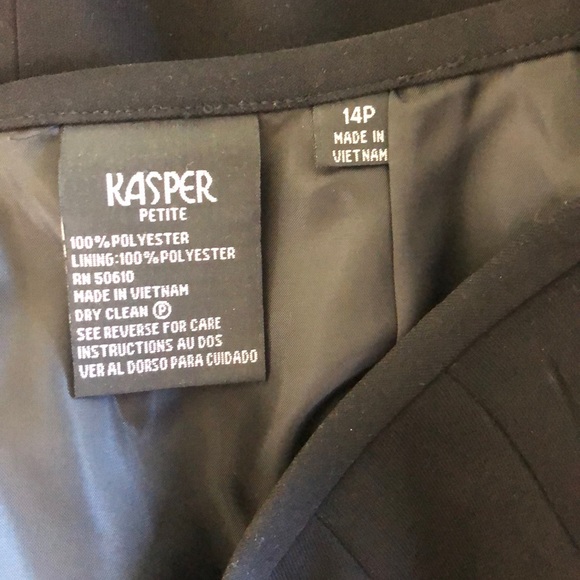 KASPER Black Skirt Size 14P - Picture 6 of 6